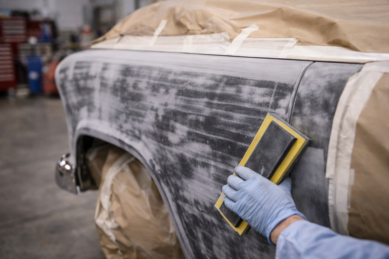 Blocking + guide coat