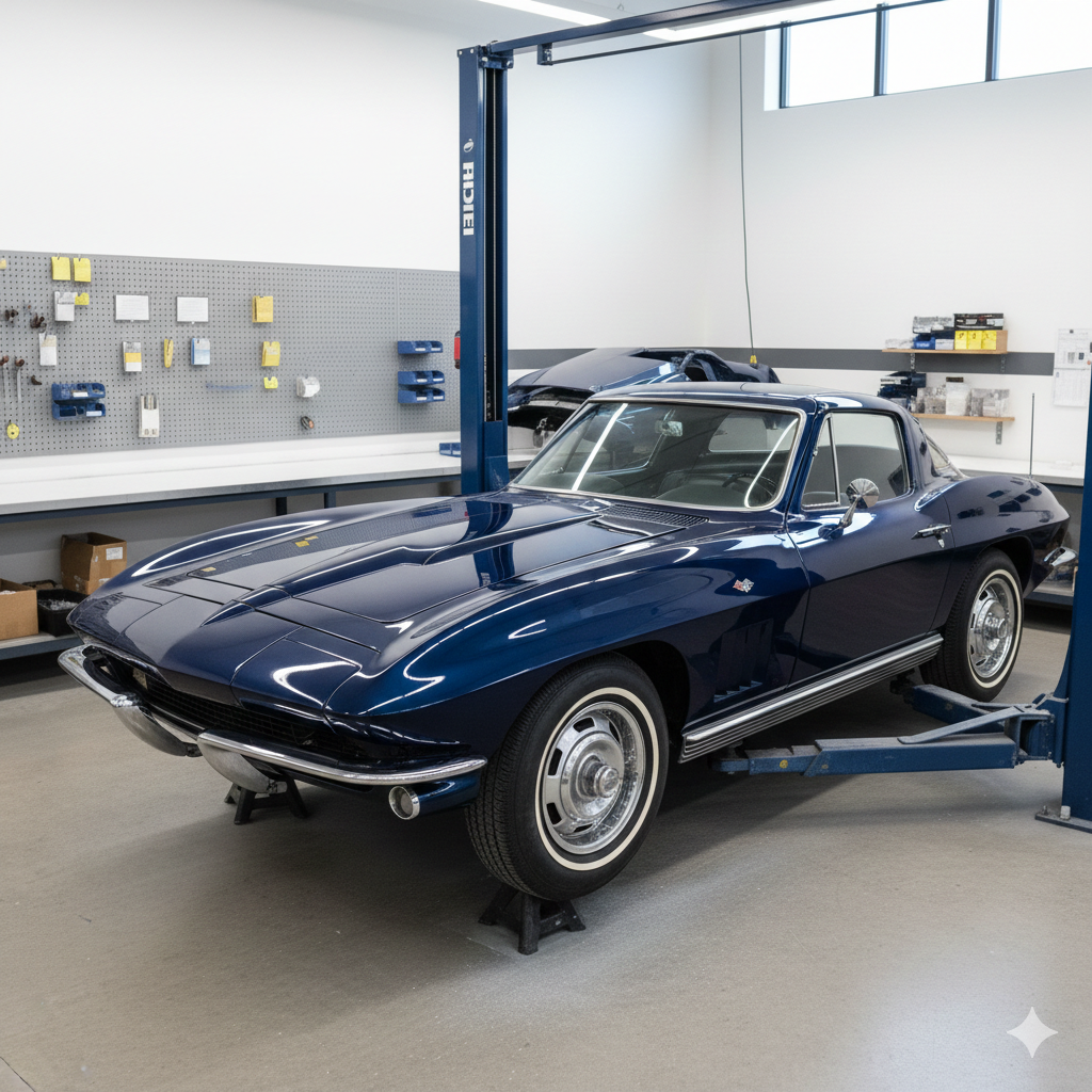 Finished paint reflection / cut & polish