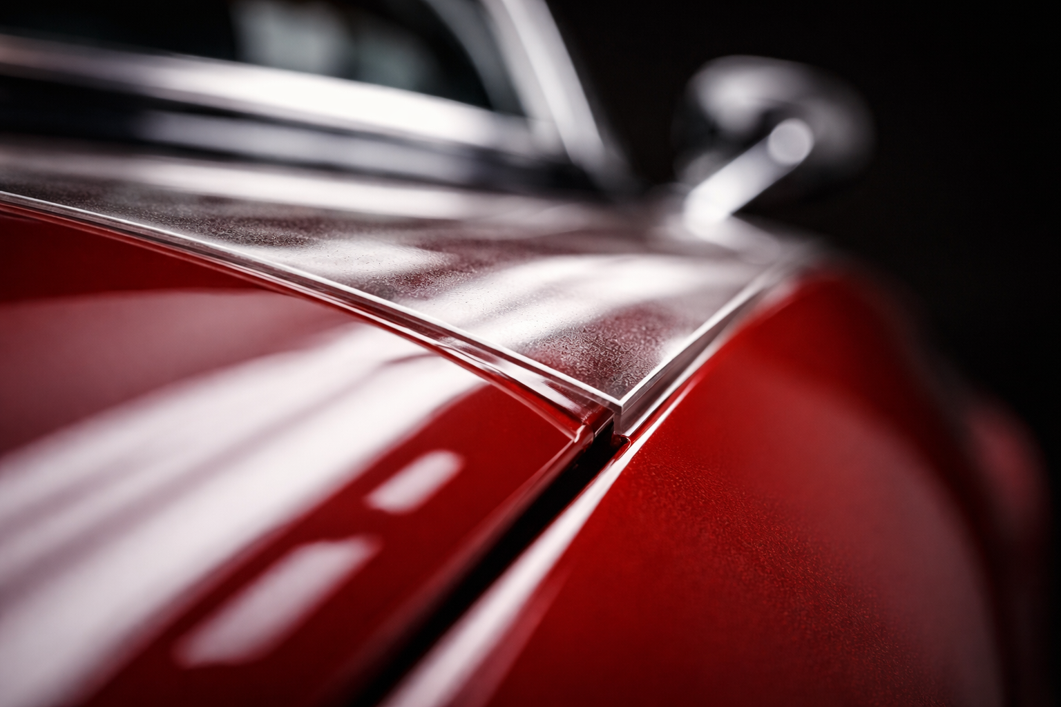 PPF edge detail on hood or fender