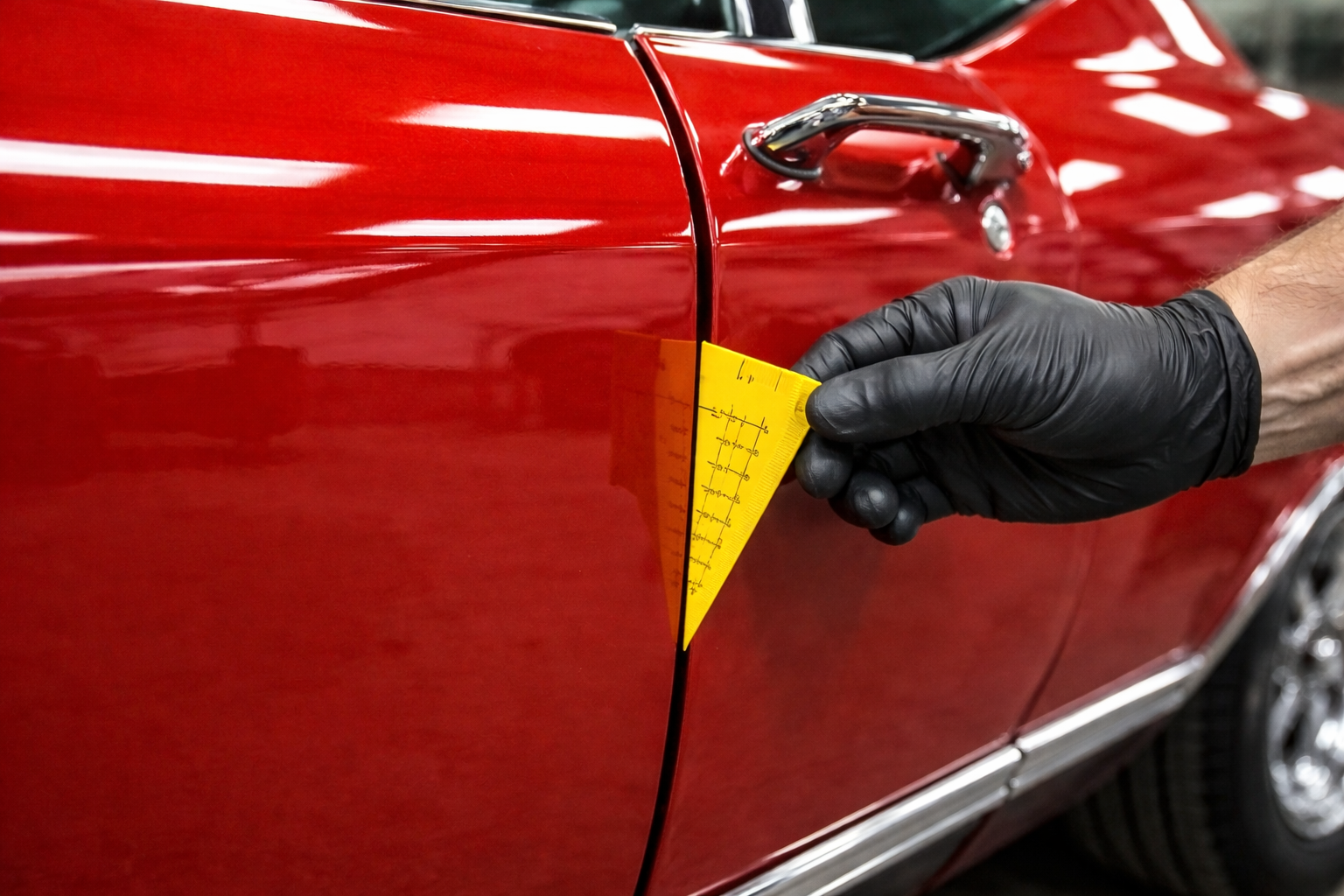 Door gap alignment check during repair