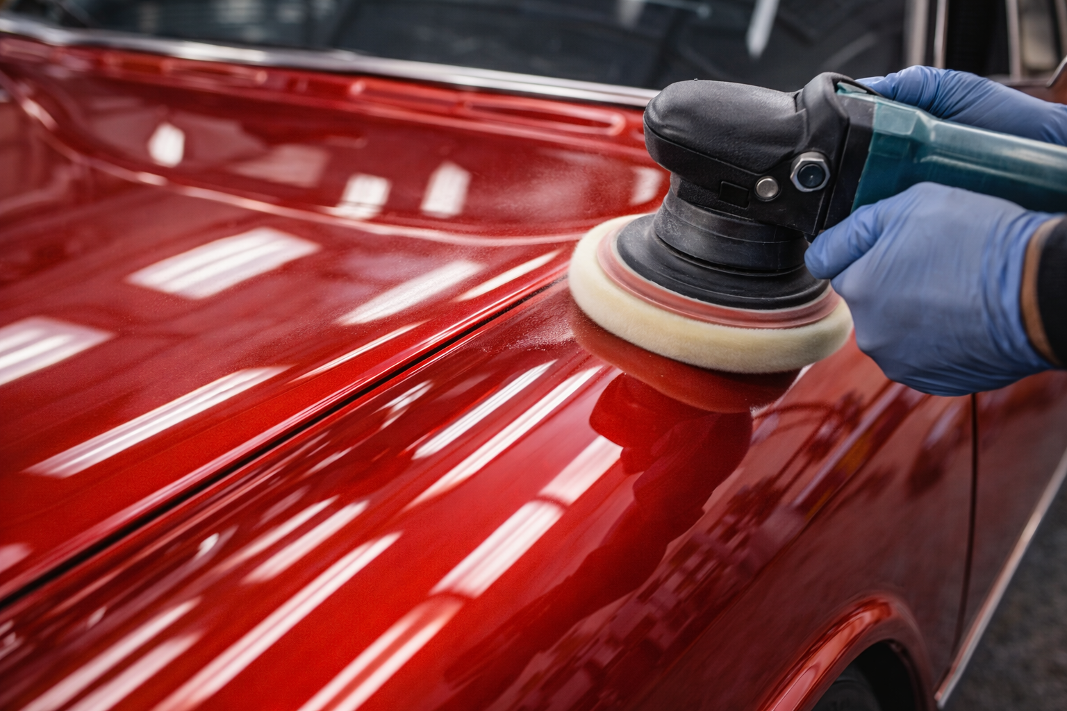 Polishing pass with reflection clarity